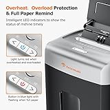 Bonsaii 120-Sheet Auto Feed Office Paper Shredder, 30 Mins Continuous Micro Cut Heavy Duty Paper Shredder, Manual 12-Sheet Home Office Credit Card Shredder with 4 Wheels, 23L Bin (C233-B upgrade) - Image 5