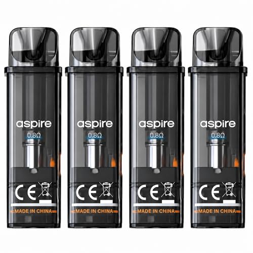Gotek Pods For Aspire - Pack of 4 Compatible with Gotek X Kits Leak Proof Top Filling Cartridges Gotek Aspire Pods Replacement Pod Refillable Vape Cartridge Build in Coils No Nicotine