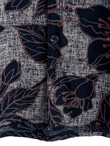 Image of JOTOOK Mens Hawaiian Shirt Short Sleeve Button Down Tropical Shirts Casual Floral Summer Beach Shirt