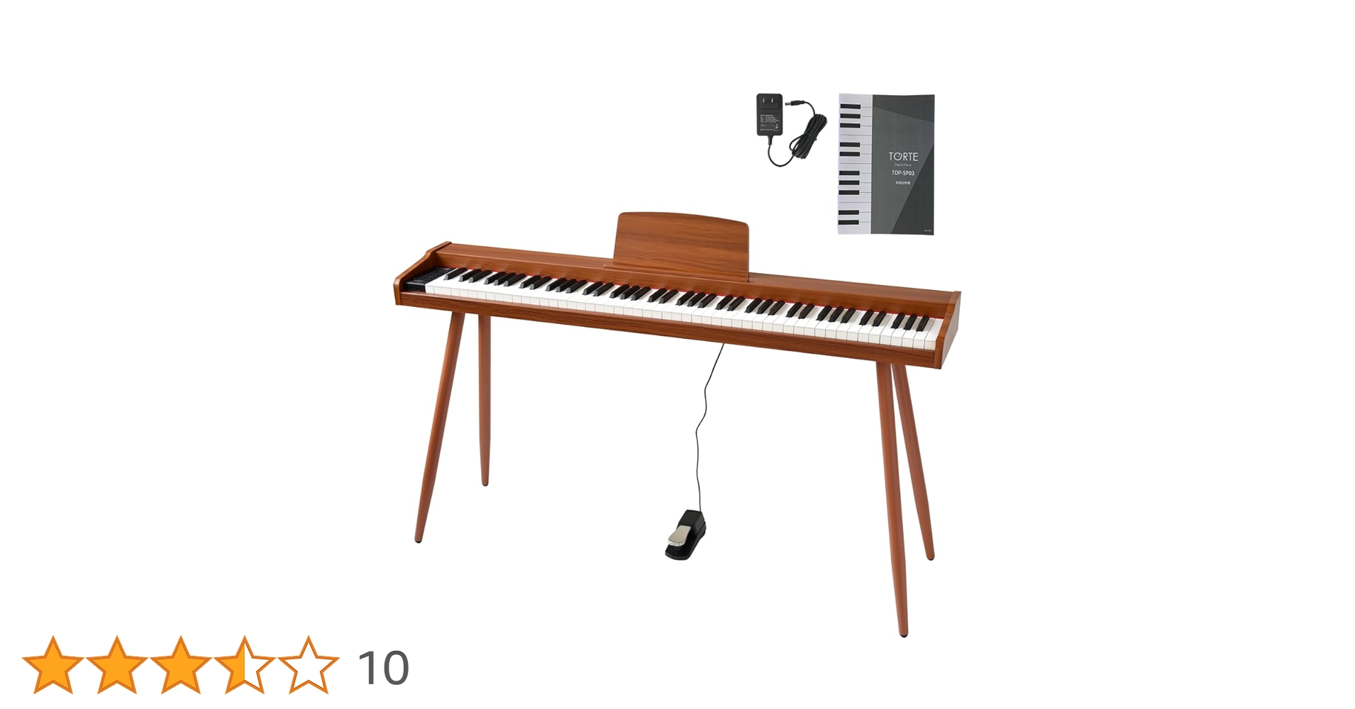 Amazon | TORTE トルテ 電子ピアノ 88鍵盤 セミウェイトキー フル