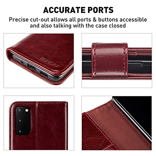 Funda cartera Samsung S20 MONASAY con protector pantalla y cuero tapa 5