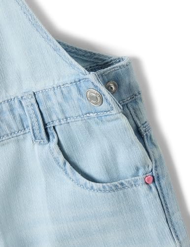 Peto corto de niña en algodón denim suave con ajuste regular cómodo 3