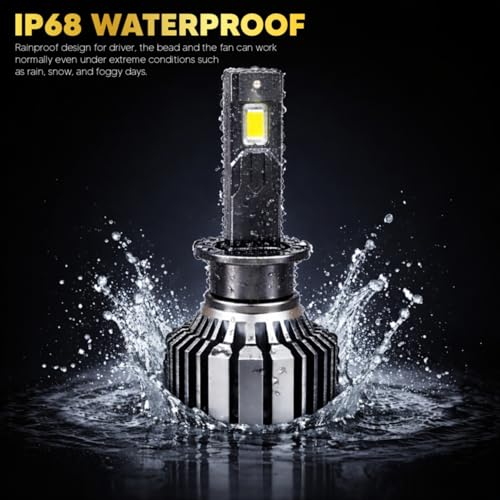 Image of Audio Wheels H1 LED Headlight Tri Colour, Single Beam 120W (15000LM) | 6000K /4300K /3000K | Waterproof | IP68 | Plug & Play Car Headlamp 12V /24V with Advanced Cooling | 2 Years Warranty