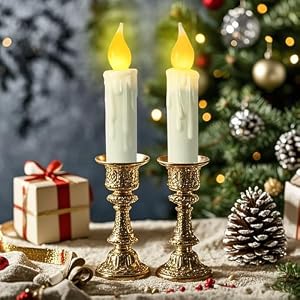 Real Wax Short Flameless Taper Candles Battery Operated with Timer,4 Inch Ivory LED Taper Candles Flickering Flameless Candlesticks Country Primitive Christmas Halloween Decorations,Set of 2 PCS Real Wax Short Flameless Taper Candles Battery Operated with Timer4 Inch Ivory LED Taper Candles Flickering Flameless Candlesticks Country Primitive Christmas Halloween DecorationsSet of 2 PCS