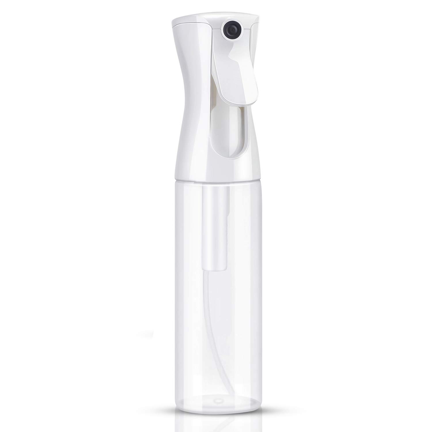 Continously Spray Bottle, Suream 12.2oz/360ml Clear Water Sprayer for Salon Use, Refillable Empty Plastic Fine Mist Bottle Stylist Mister for Styling Hair, Misting Houseplant, Gardening and Cleaning