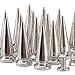 YORANYO 20 Sets 25MM Silver Color Metallic Spikes and Studs 1