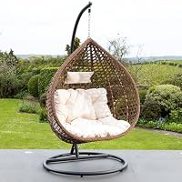 Henley Hanging Egg Pod Chair - Cream