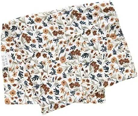 Mebie Baby Burp Cloths, Floral Print 3-Pack, Muslin Burp Cloth Set for Spit Up, Drool, and More, Boho Burp Cloths for Baby Boy and Girl, Baby Must Haves for Registry Lists and Gifts for Newborns - Image 7