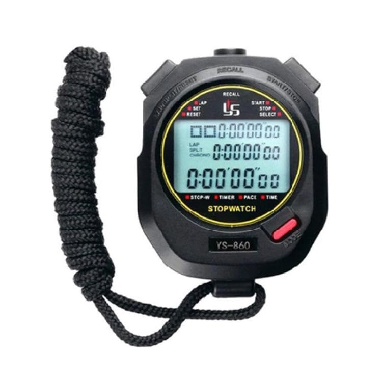 Electronic Stopwatch Timer Track and Field Training Running Watch | YS-860 60 Memories (Black)-image-15