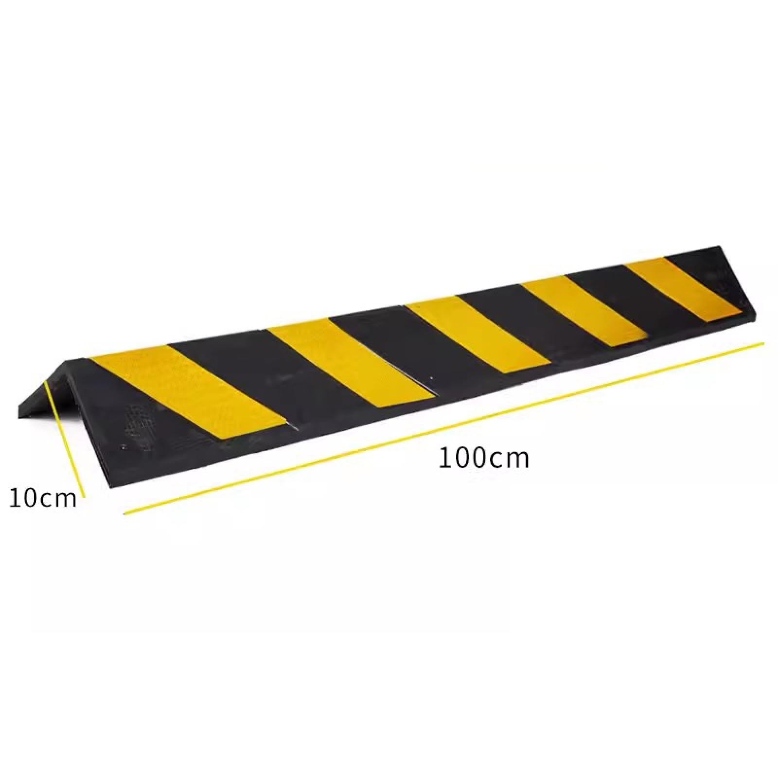 Protector Columnas Garaje Protector De Borde De Esquina De Pared De Garajes, Tira Protectora Reflectante De Goma De 100x10x1 Cm, Esquina De Advertencia De Rayas Negras Y Amarillas For Garajes De Estac