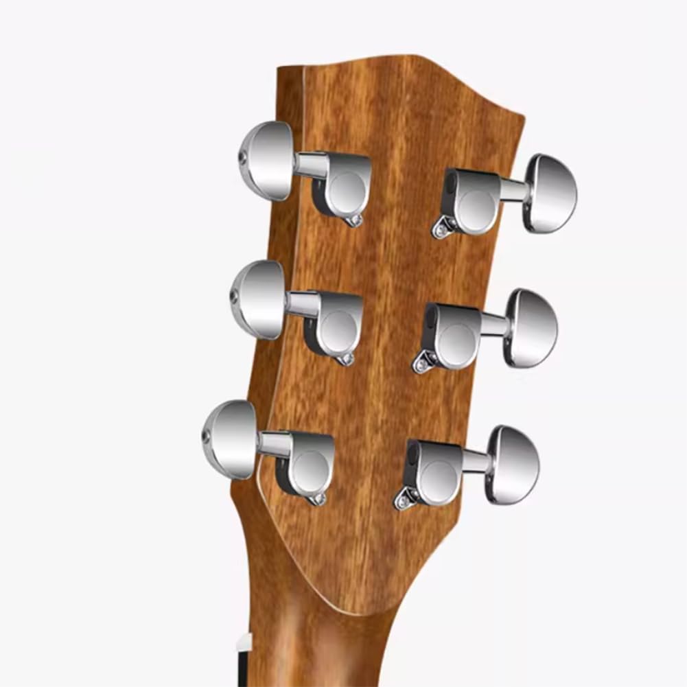 Kit per chitarra acustica per principianti, 101 cm, strumento in legno lucido, per adulti e adolescenti, chitarra a 6 corde con tutti gli accessori