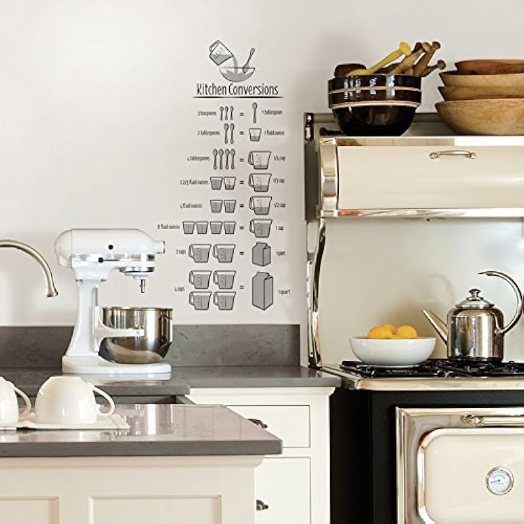 WallPops DWPQ2939 Kitchen Conversions Wall Quote, Black