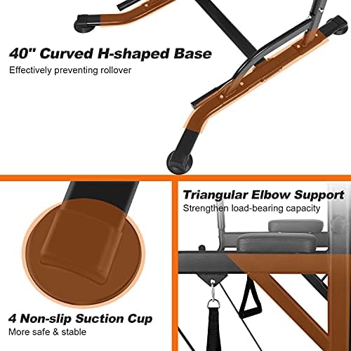 Bigzzia Multi Pull Up Bar Dip Station Height Adjustable Power Tower Exercise Equipment Fitness Workout Station for Home Gym