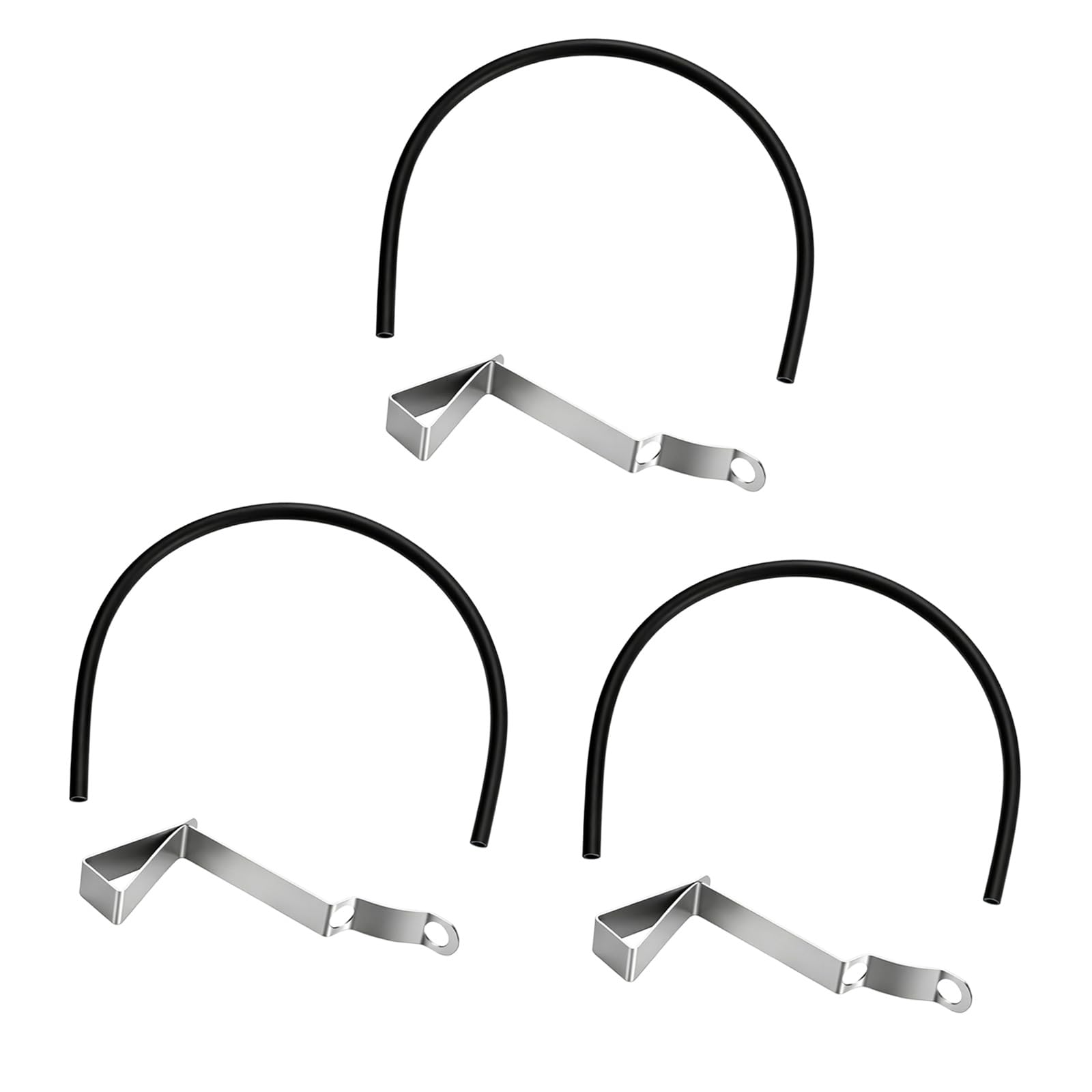 Pangboer Black 3Lots Refill Tube And Clamp Replacement Toilet Repair Flexible Overflow Replacement Hose Clip Fill Valves Refill Tube With Clip Flexible Overflow Hose Clamps