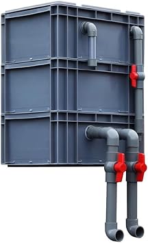 GZHERVICES Filter Kit for Small Fish Ponds, Aquarium External Fish Tank Water Filter, for Coldwater, Tropical or Marine Aquariums30x20x34cm