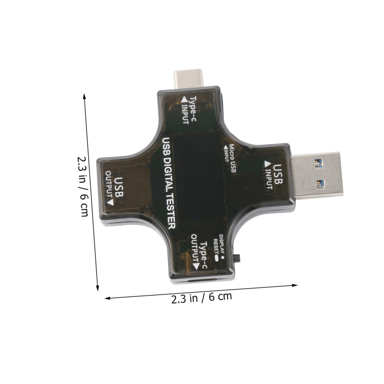 USB Tester Typ-c mit Farbdisplay, 1 Stück, Schwarzer Kunststoff