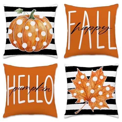 pinata Fall Pillow Covers, 18x18 Fall Outdoor Pillow Covers for Couch