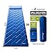 MalloMe Sleeping Pad Camping Air Mat – Inflating Mattress Bed for Backpacking Adults – Inflatable Ultralight Insulated Soft Foam Sleep Gear - Lightweight Travel Cot Roll Mats Accessories Blue