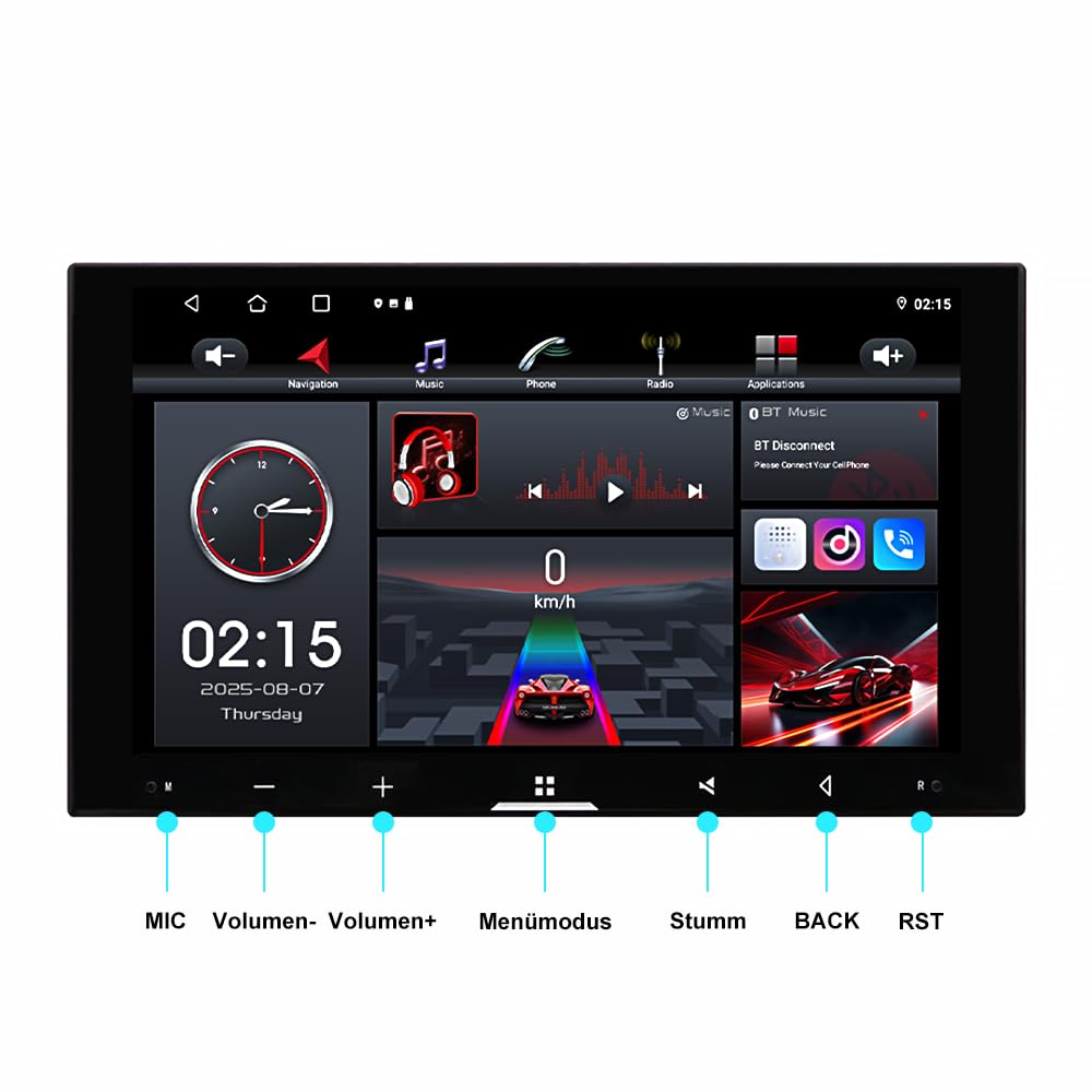 4+64GB Android 15 Autoradio für Volkswagen Polo MK4 2001-2009 9N 9N3, 7 Zoll Touchscreen mit Wireless CarPlay & Android Auto, GPS Navigation, Bluetooth, WiFi, DSP, RDS AM/FM, AHD 1080P Rückfahrkamera