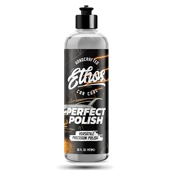 Ethos Perfect Polish Versatile High Gloss Finish for Cars, Water-Based, No Fillers One Step to Cut, Refine & Perfect Car Polish 16 Fl oz