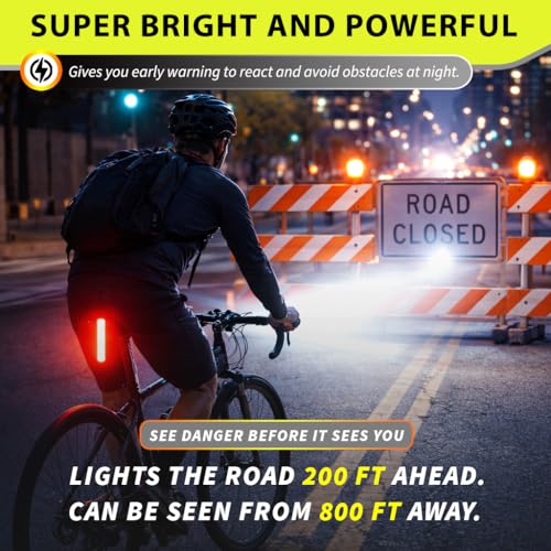 Bike Lights for Night Riding with Bell, Super Bright Bicycle