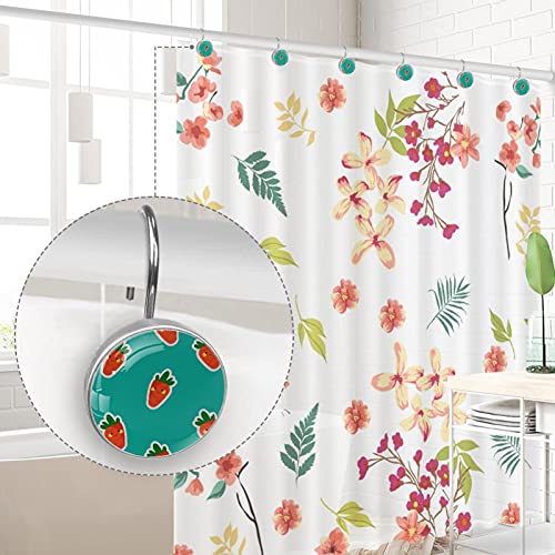 Crochets rideau de douche acier inoxydable accessoires salle de bain - 5