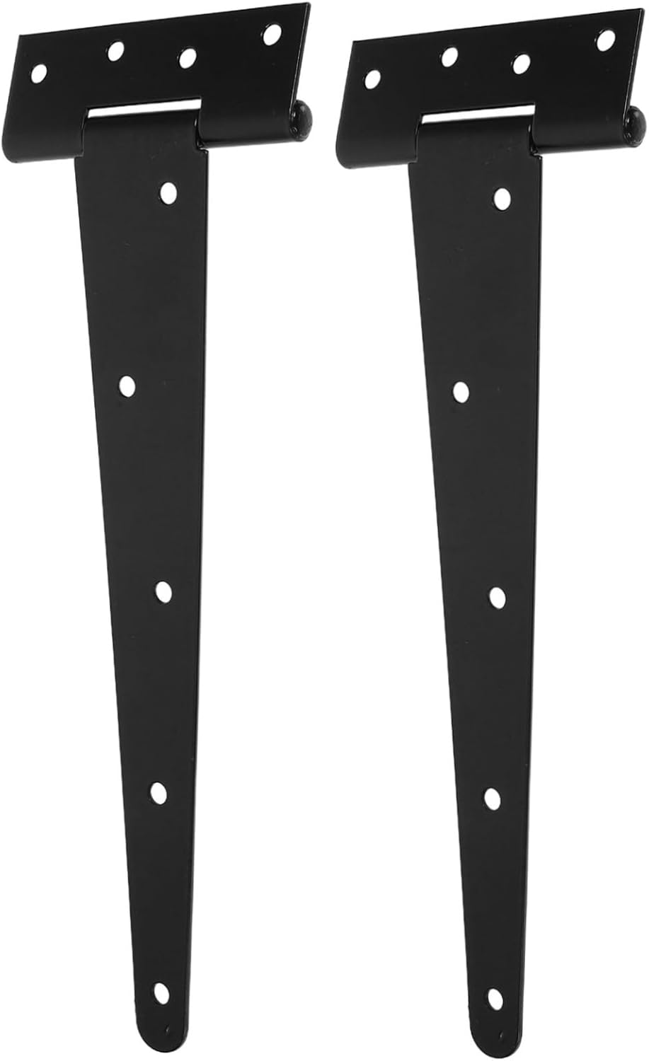 Heavy Duty Industrial Door Hinges 2pc 12'' Extended Hinge Slotted Ball Bearings Black for Gate Sheds and Commercial Doors