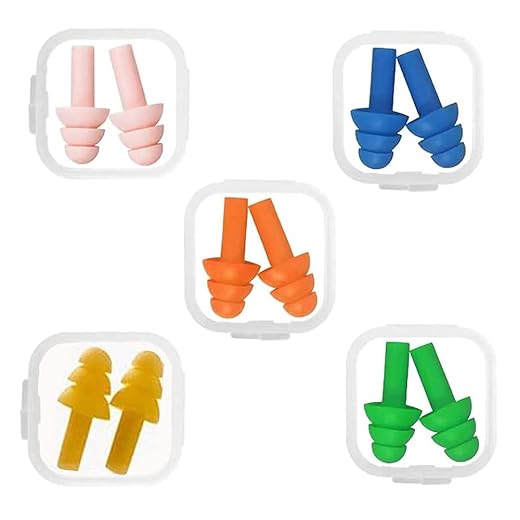 5 Paia Tappi per le Orecchie, Tappi Orecchie per Dormire, Tappi per Le Orecchie da Nuoto, Tappi Auricolari in Silicone Riutilizzabili, per Dormire, Russare, Studiare, Viaggiare, Nuoto