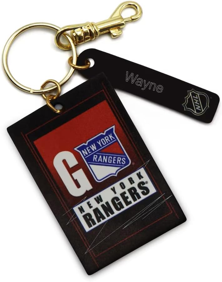 NEW YORK RANGERS PERSONALIZED Licensed NHL Three Piece Leather Gift Pack with Tag