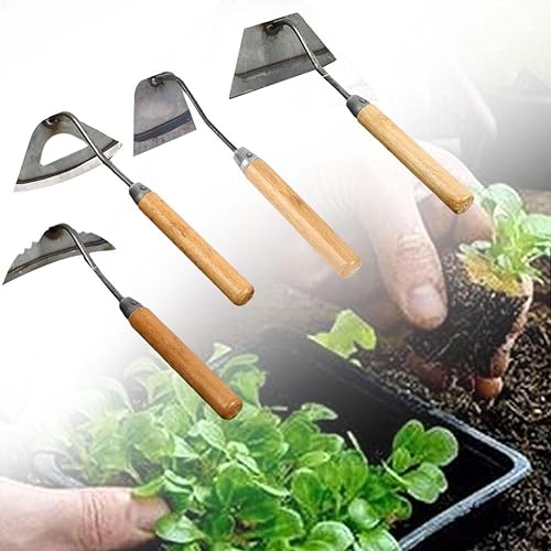 Azadón de jardín pequeño y resistente para deshierbe miniatura 2