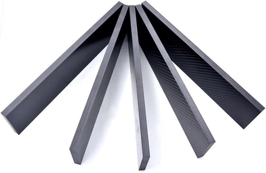 1pcs 3K Carbon Fiber Sheet, Thickness 0.2-6mm High Strength Carbons Fibers Board Carbon Strip Carbon Flat Strip(1.0x40x480mm)