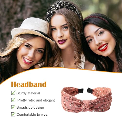 YIXANNX Bandeau motif floral mode fleur bandes de cheveux bandeaux réglables cerceau arc chapeaux pour femmes filles mariage – vue 6