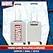 FUL Marvel Logo 22.5 Inch Carry On Luggage, Hardshell Rolling Suitcase with Spinner Wheels, White