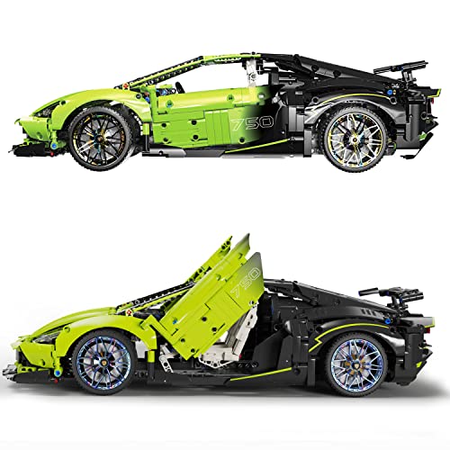 Newrice Super Sports Car Building Kit,1:10 Scale Car Model Building Blocks Toys,Adult Collectible Race Car,For 14+ Year Boys,Adult(2209Pieces) #TOP1