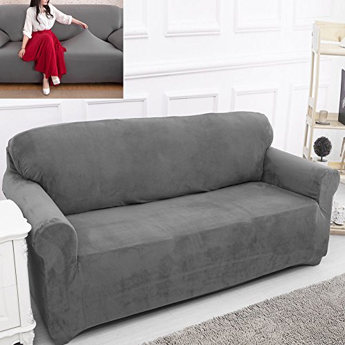 2 Sitzer Sofabezug Sesselbezug Sofahusse Sesselhusse Elastisch Verfügbar In Verschiedenen Größen Grau Cover