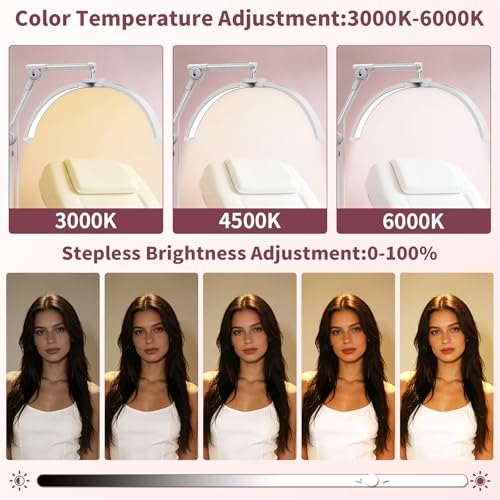 Lampe demi lune extension de cils rotative 360 à intensité variable - 4