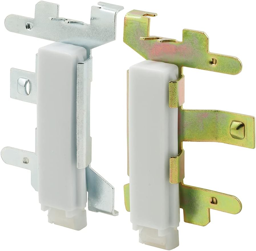 PRIME-LINE MP6553 Closet Door Guide, Bottom Mount, 1 Left, 1 Right, Snap-in (1 Set) | 1 Left, 1 Right, Snap-In