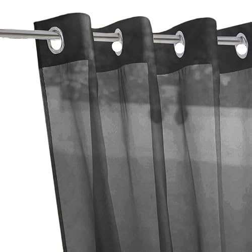 TANGSIYANG Outdoor Curtains 1PC Outdoor Curtains Waterproof White Tulle Screening Voile Sheer Curtain Shading Drapes(S3,M 132x241cm)