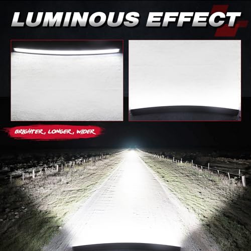 Image of OFFROADTOWN 54 Inch 832W Curved LED Light Bar Quad Row Roof Driving Light