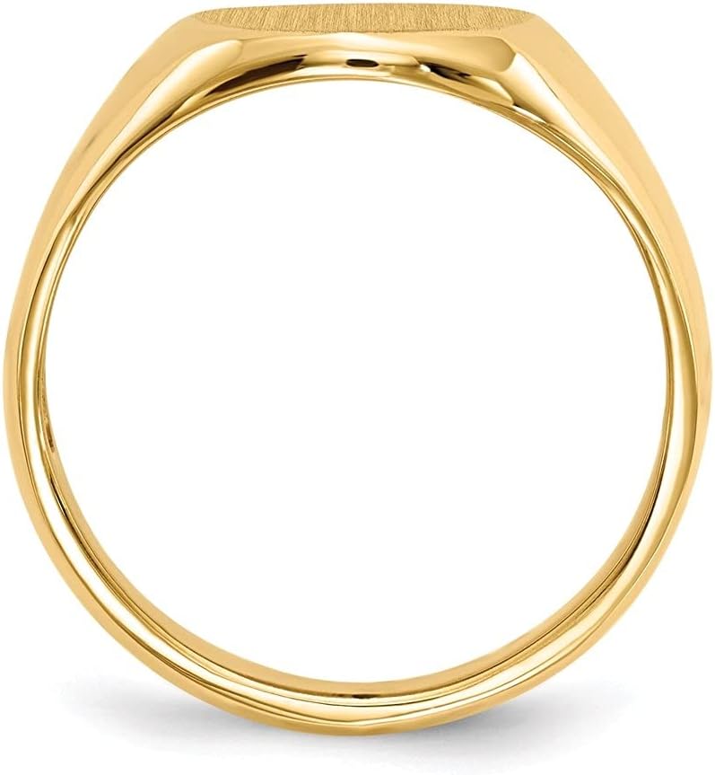Diamond2Deal 14k Yellow Gold 13mm Men's Signet Ring Size 8