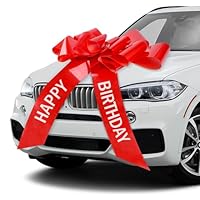 URHELP Riesige Rote Schleife, 76 cm / 30 Zoll Geschenkschleife, Große Schleife Geschenk Happy Birthday, Wiederverwendbar Schleife Dekoration für Geburtstagsparty, Auto, Hochzeit, Feier