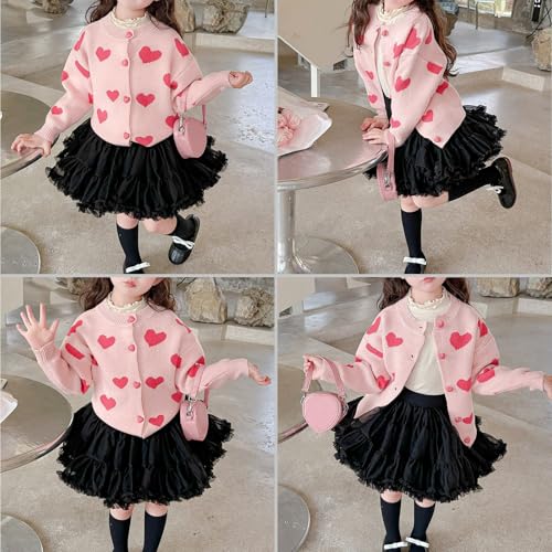 Image of Curipeer Toddler Girl Sweater Cardigans, Long Sleeve Coat, 18M-9Y | Soft Warm Fabric, Spring and Fall Casual Wear, Little and Baby Girl