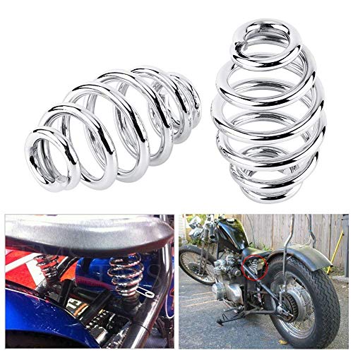 3"Stainless Steel Solo Seat Springs For Harley Custom Motorcycle Chopper Bobber Softail(Silver,1 Pair)