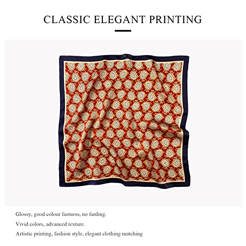 Silk Scarf Women Square Scarves Geometric Stripe Pattern Satin Small Scarves Paisley Bandanas Neckerchief Neck Scarf3