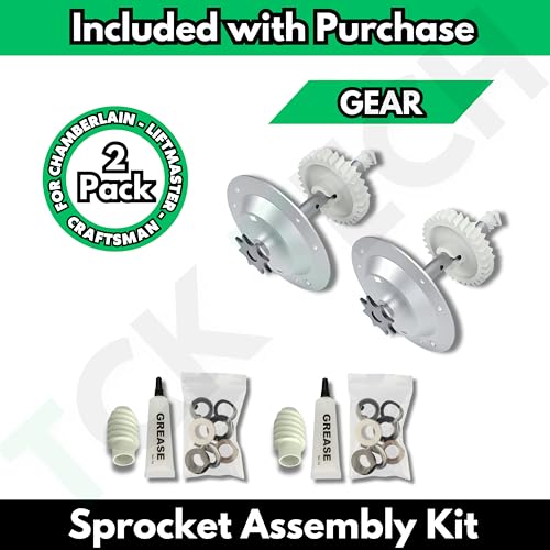 Image of 2X Replacement for Liftmaster 41c4220a Gear and Sprocket Kit fits Chamberlain, Sears, Craftsman 1 /3 and 1 /2 HP Chain Drive Models