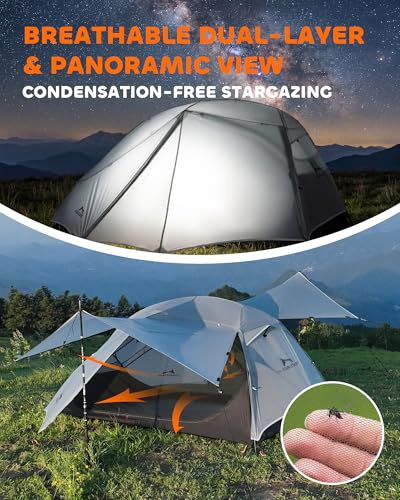 Carpa liviana 3 personas 3 estaciones impermeable y compacta miniatura 4
