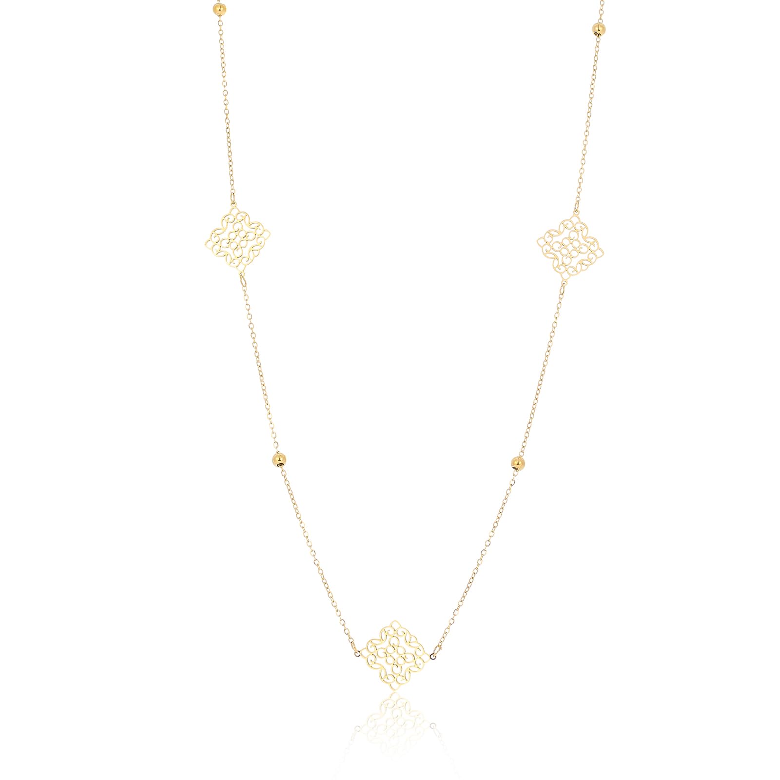 Mon Petit TrèfleLong Stainless Steel Gold Necklace Necklace for Women, Fashionable Jewelry, Woman Gift Idea - Birthday Gift