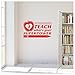 Produktbild wandaufkleber 3d schlafzimmer Wall Sticker 24"x14" I Teach What's Your Super Power Pencil Apple Silhouette Book Learn Class Student Wall Decal Sticker Art Mural Home Decor Quote