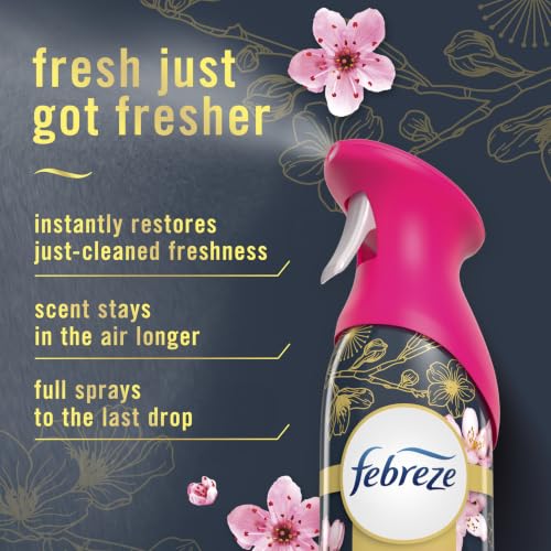 Image of Febreze Odor-Fighting Air Freshener Spray, Room Spray, Japanese Cherry Blossom and Tranquil Cyprus Coves scents, 8.1oz, 3 count