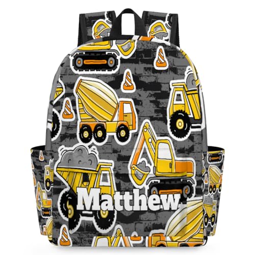 Personalized Elementary School Daypack Bookbag Cute Lightweight Waterproof Backpack for Kids Boys
